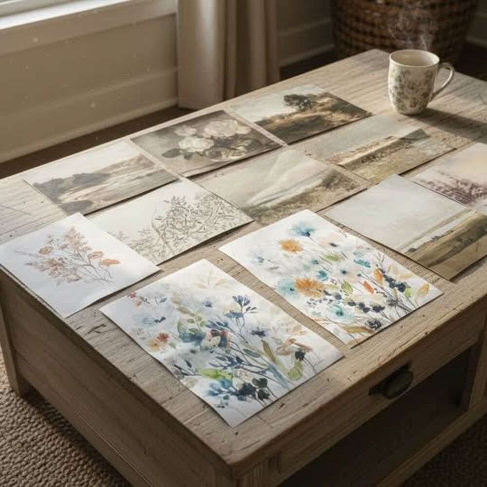 Set of 11 Floral and Landscape Art Canvas Prints